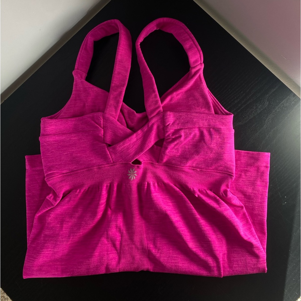 Athleta hot pink crisscross back athletic tank